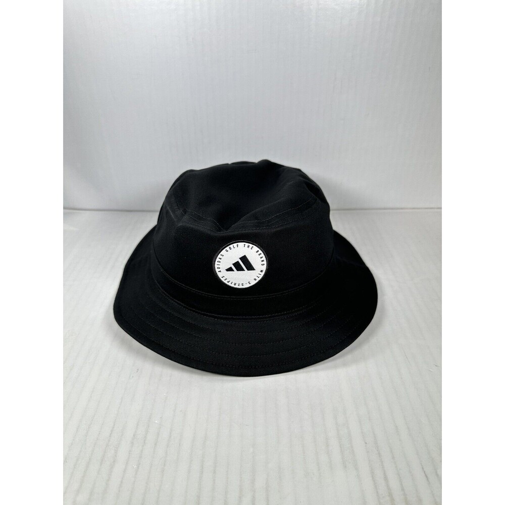 NEW Adidas Golf Black Cotton Solid Bucket Hat Cap IT1209 OSFM
